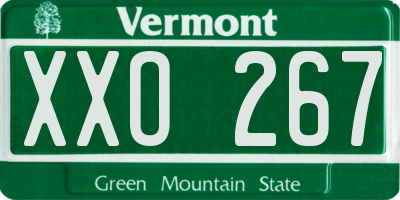 VT license plate XXO267