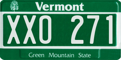 VT license plate XXO271