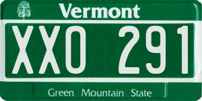 VT license plate XXO291