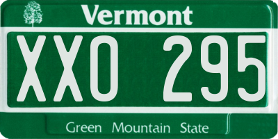 VT license plate XXO295