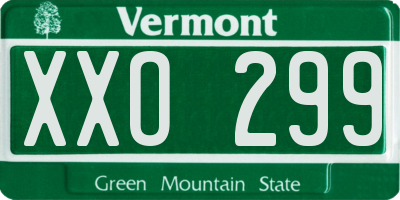VT license plate XXO299