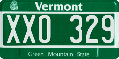 VT license plate XXO329