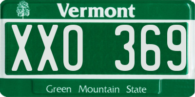 VT license plate XXO369