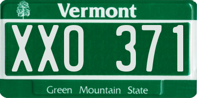 VT license plate XXO371