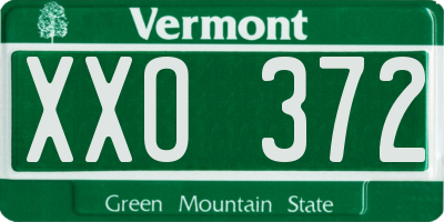 VT license plate XXO372
