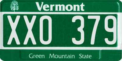 VT license plate XXO379