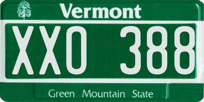 VT license plate XXO388