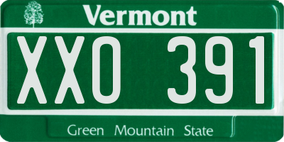 VT license plate XXO391
