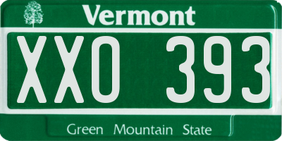 VT license plate XXO393