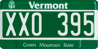 VT license plate XXO395