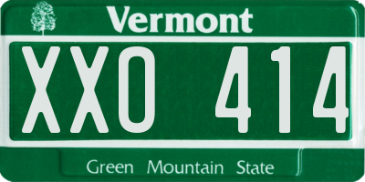 VT license plate XXO414