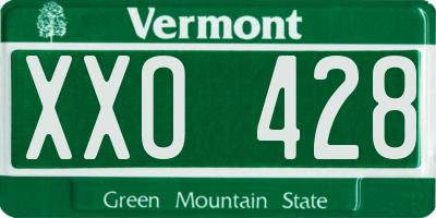 VT license plate XXO428