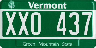 VT license plate XXO437