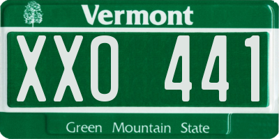 VT license plate XXO441