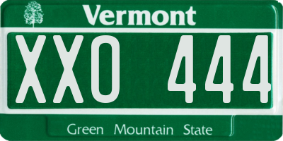 VT license plate XXO444