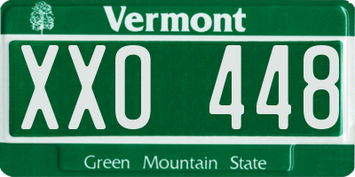 VT license plate XXO448