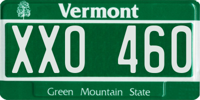 VT license plate XXO460