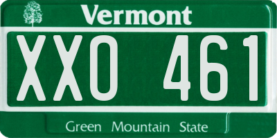 VT license plate XXO461