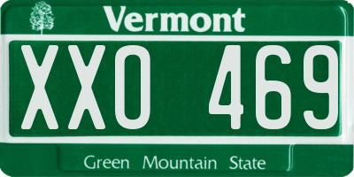 VT license plate XXO469