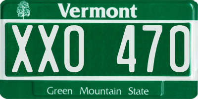 VT license plate XXO470