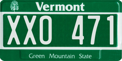 VT license plate XXO471