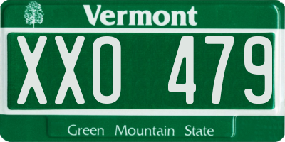 VT license plate XXO479