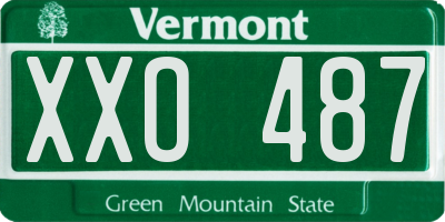 VT license plate XXO487