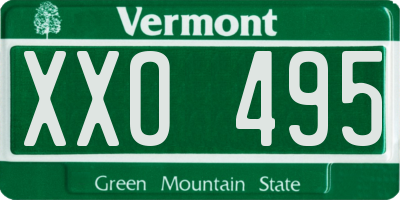 VT license plate XXO495