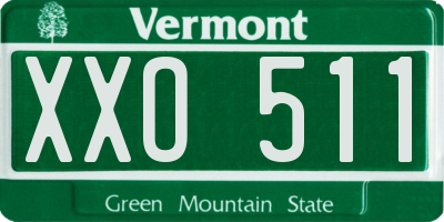 VT license plate XXO511
