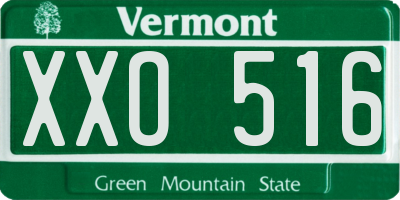 VT license plate XXO516