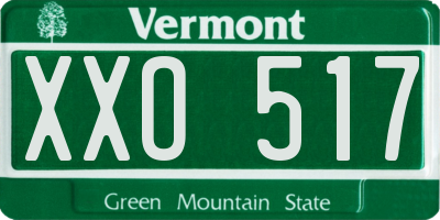 VT license plate XXO517