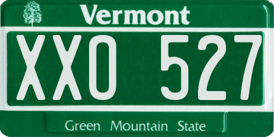 VT license plate XXO527