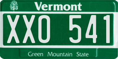VT license plate XXO541
