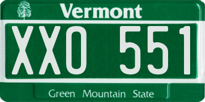VT license plate XXO551