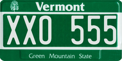 VT license plate XXO555