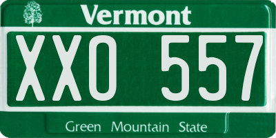 VT license plate XXO557