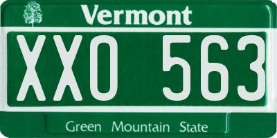 VT license plate XXO563