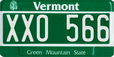 VT license plate XXO566