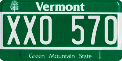 VT license plate XXO570
