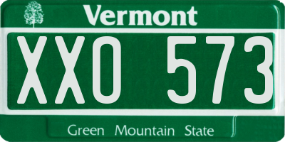 VT license plate XXO573