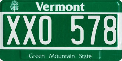 VT license plate XXO578