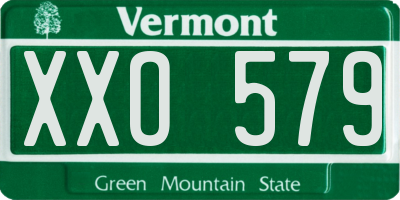VT license plate XXO579