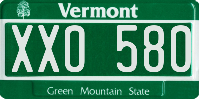 VT license plate XXO580