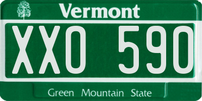 VT license plate XXO590