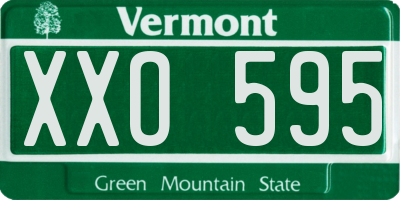 VT license plate XXO595