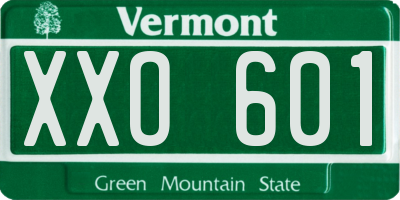 VT license plate XXO601