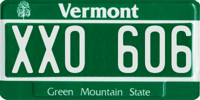 VT license plate XXO606