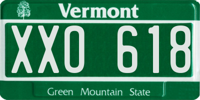 VT license plate XXO618