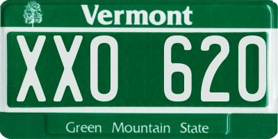 VT license plate XXO620