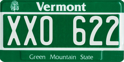 VT license plate XXO622